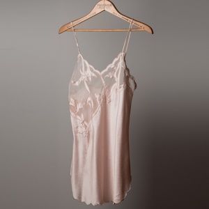 Pink Satin Slip Dress and Pink Satin Robe